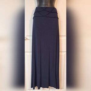 Max Studio Dark Blue Stretchy Maxi Skirt
